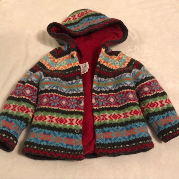 GAP | 2 piece sweater coat with fleece lined jeans - Picture 2 of 8